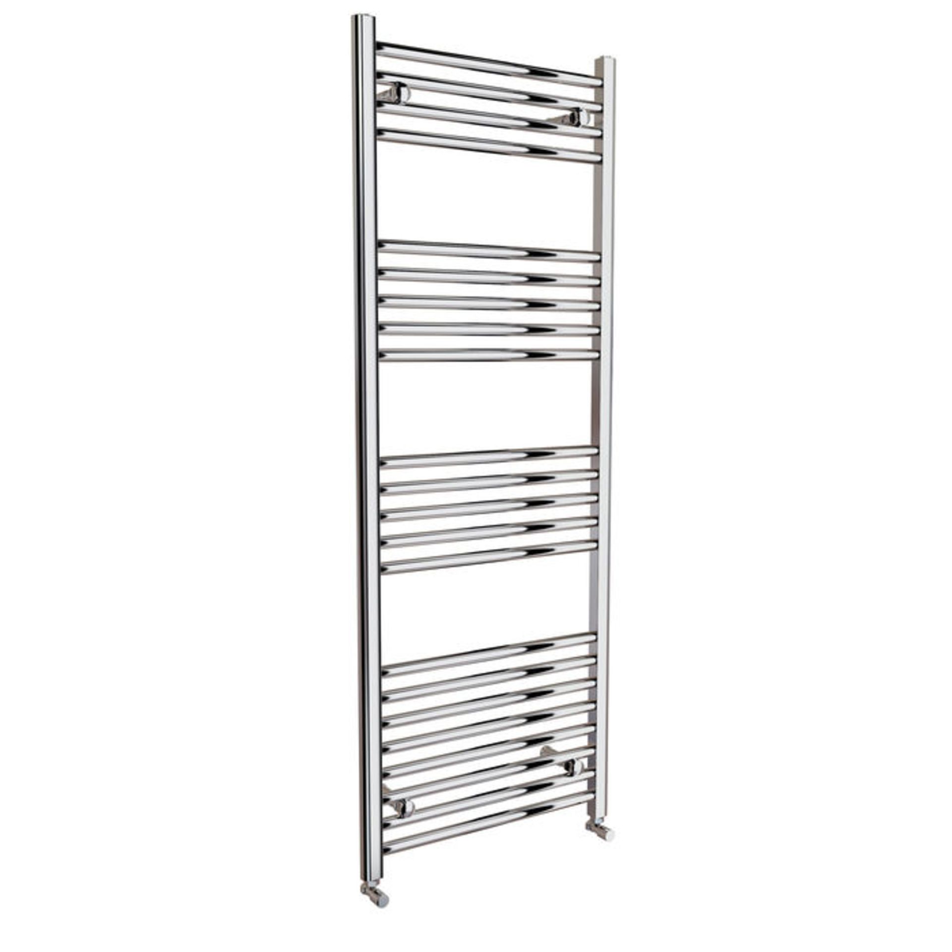 (AL8) 1600x600mm - 20mm Tubes - Chrome Heated Straight Rail Ladder Towel Radiator. Made from - Image 3 of 3