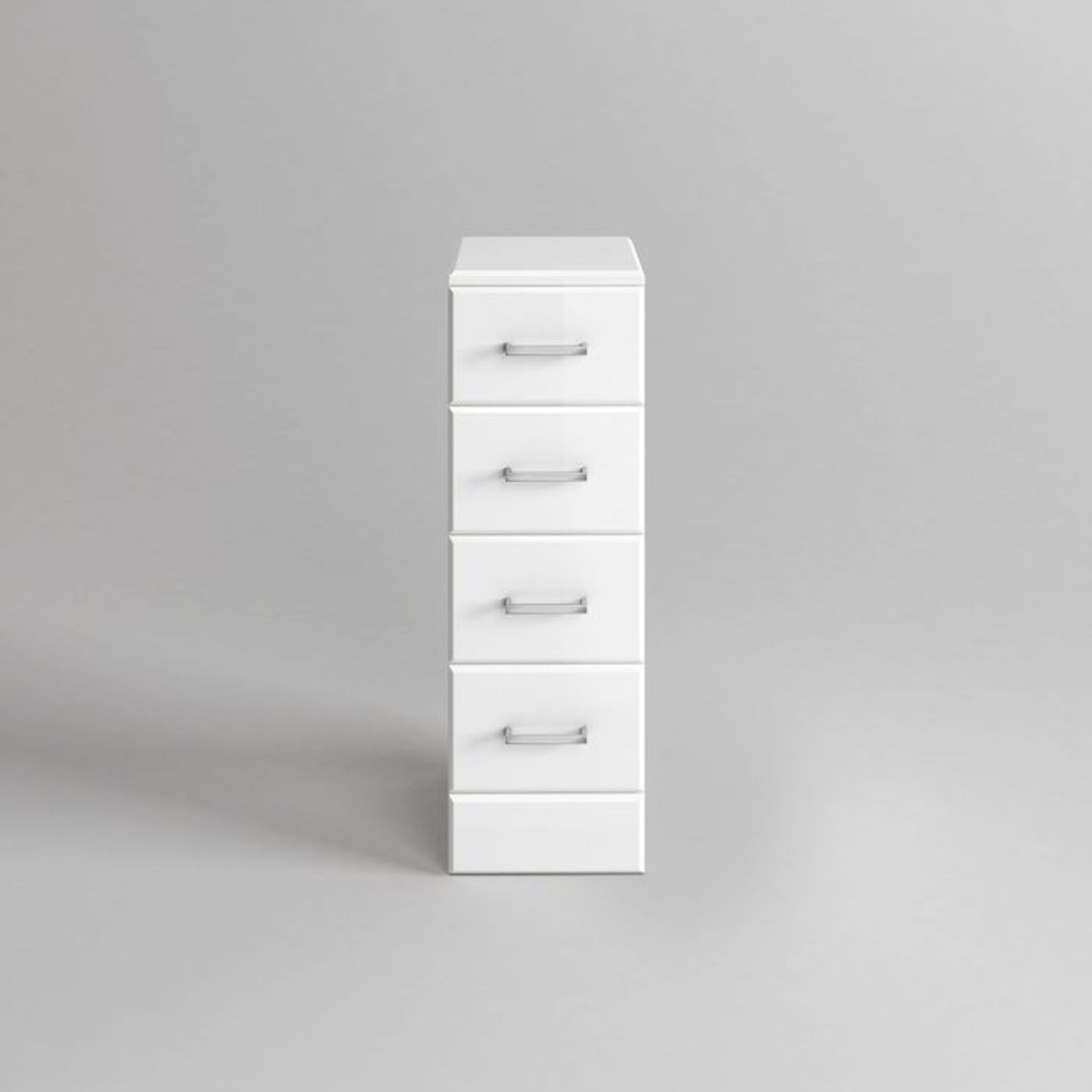 (AL43) 250x300mm Quartz Gloss White Multi Drawer Unit. RRP £143.99. Pristine gloss white finish - Image 6 of 6