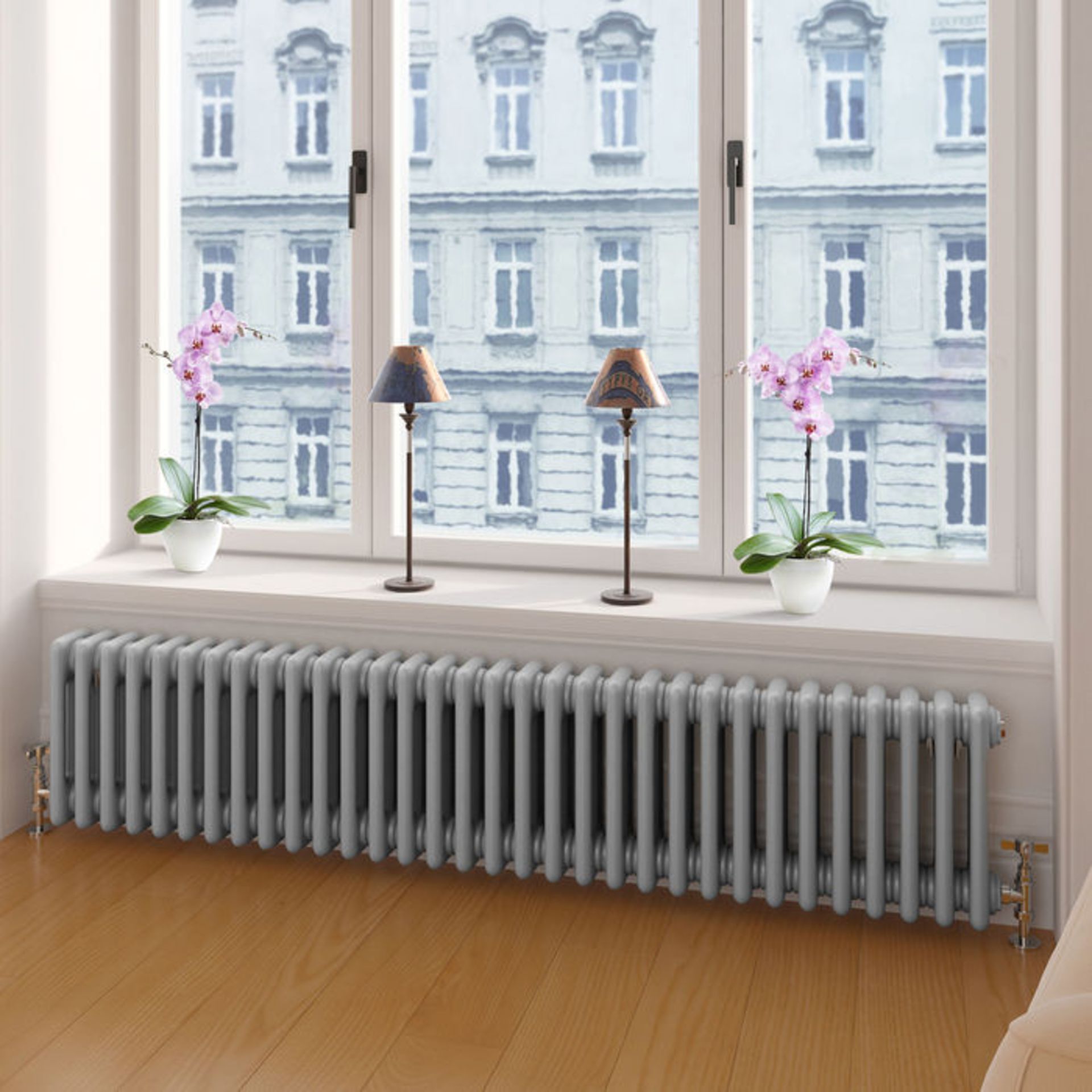 (AL158) 300x1458mm York Earl Grey Triple Panel Radiator . RRP £429.99. Introducing The Hotel - Image 2 of 3