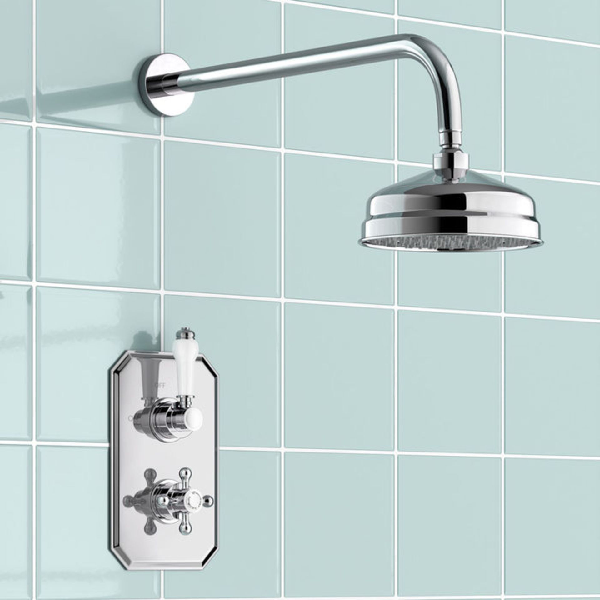 (AL26) Traditional Concealed Thermostatic Shower & Medium Head. Enjoy the minimalistic aesthetic - Image 2 of 3