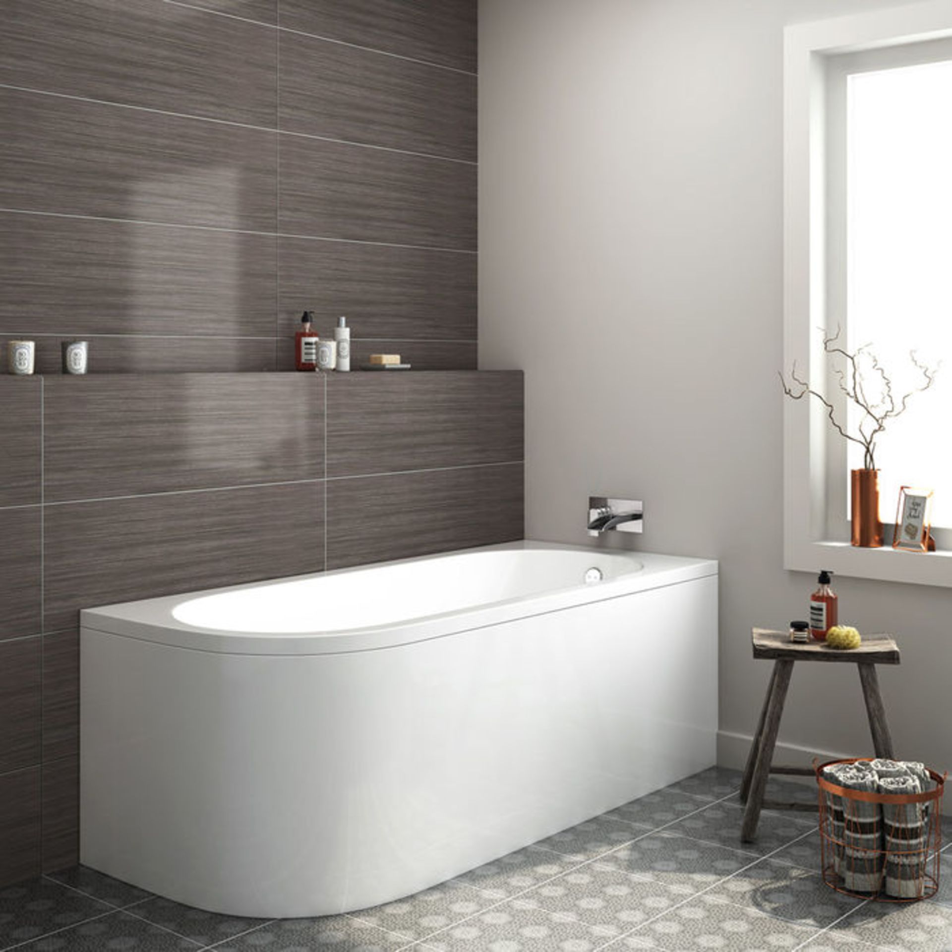 (AL124) 1695x745mm Denver Corner Back to Wall Bath (Includes Panels) - Right Hand. RRP £499.99. - Image 4 of 4