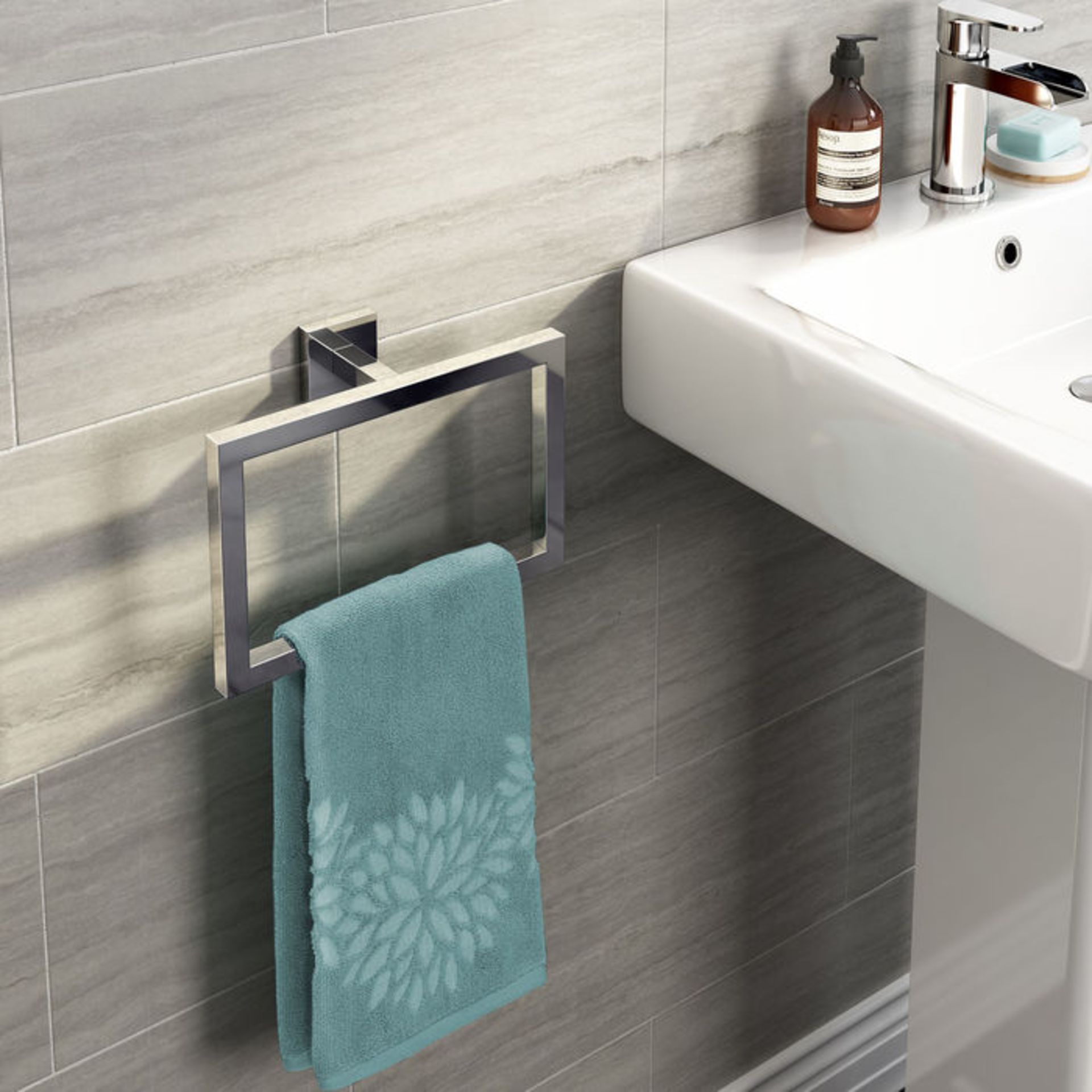 (AL35) Jesmond Towel Ring. Finishes your bathroom with a little extra functionality and style Made - Image 3 of 3