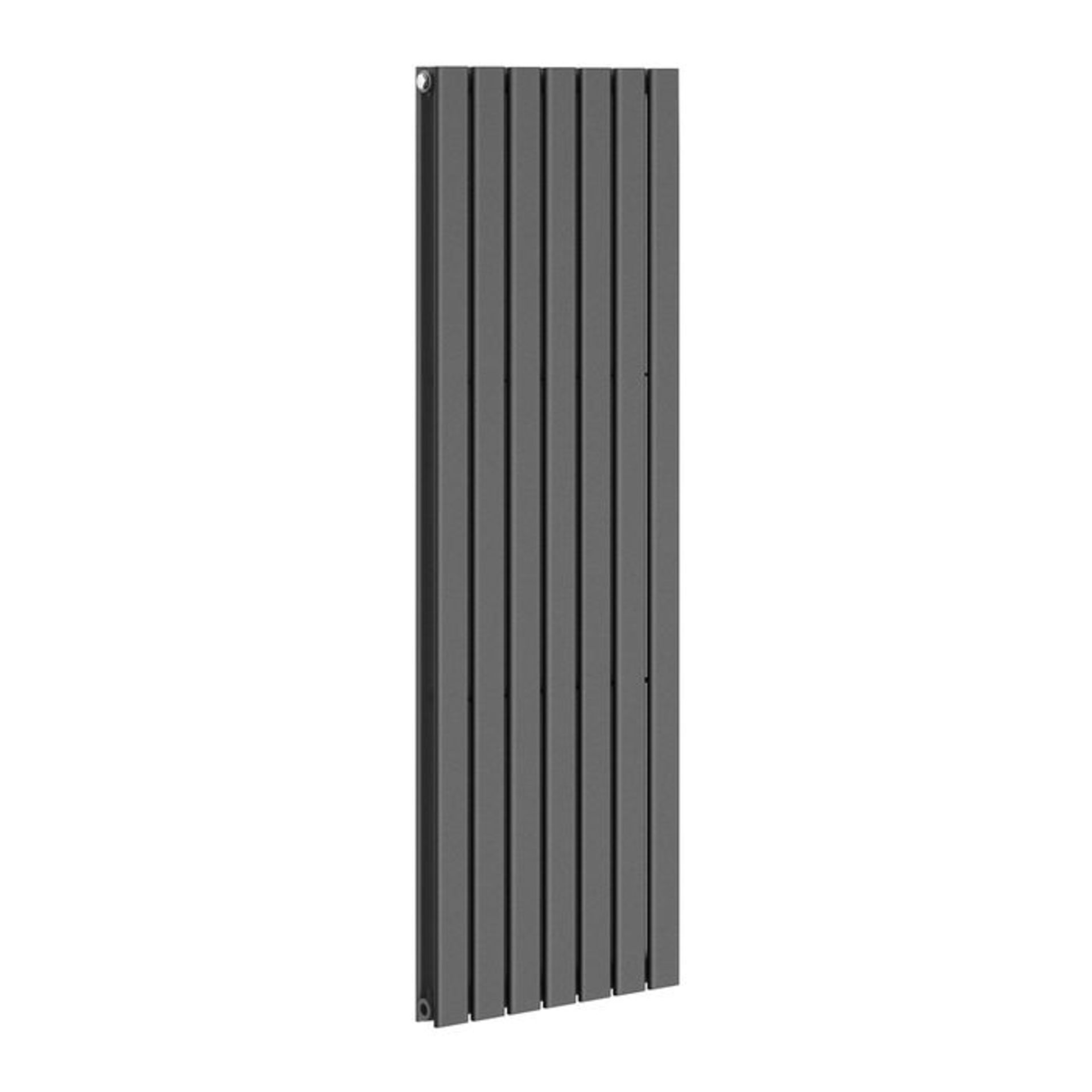 (AL13) 1600x532mm Anthracite Double Flat Panel Vertical Radiator. RRP £499.99. Made from high - Image 4 of 4