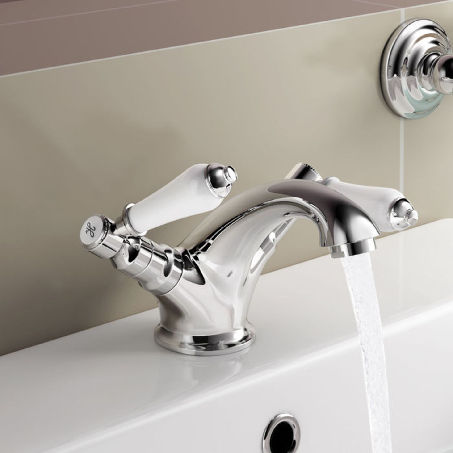 (AL31) Regal Chrome Traditional Basin Sink Lever Mixer Tap Chrome Plated Solid Brass Mixer cartridge