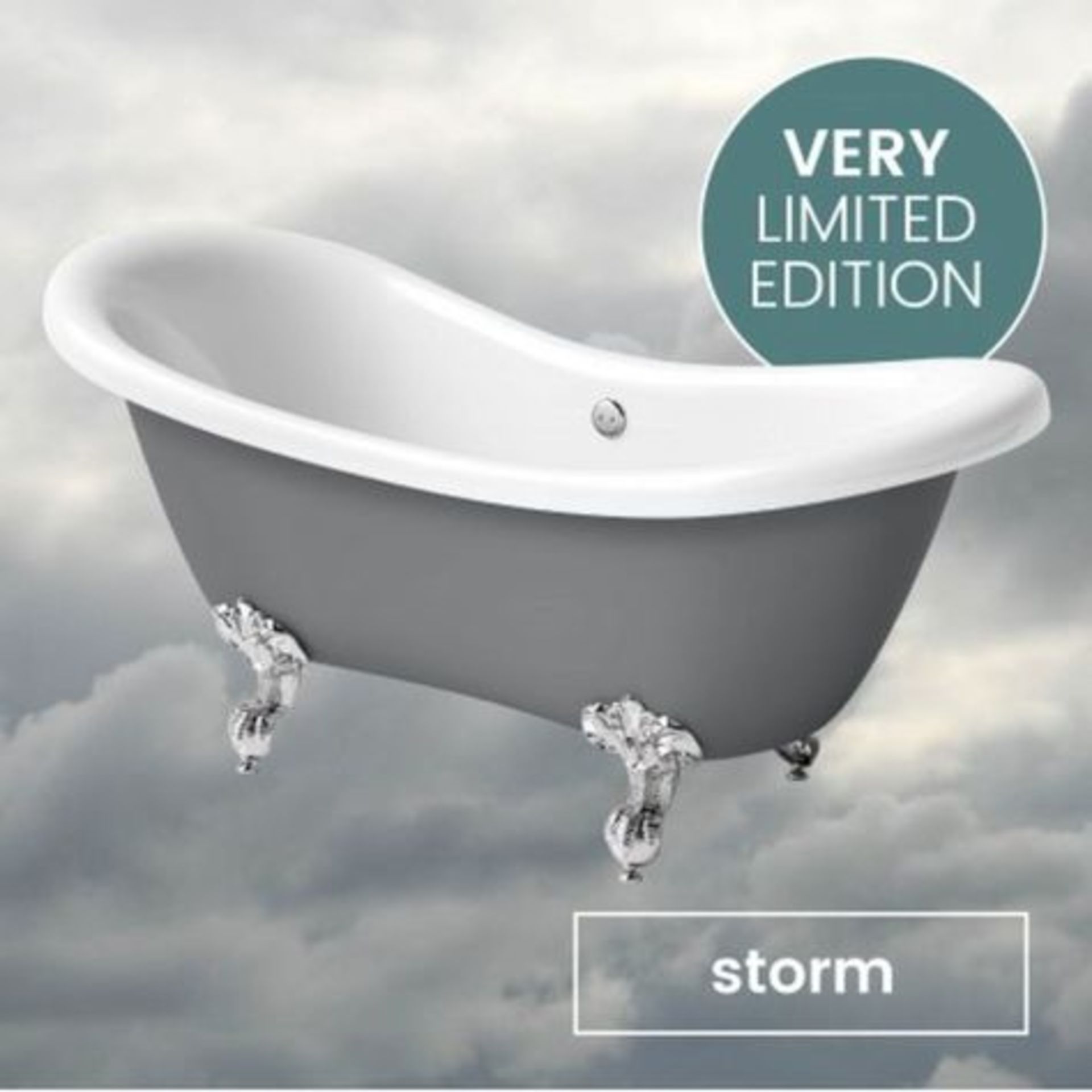 (AL40) 1700mm Storm Limited Edition Roller Top Freestanding Bath. Storm Limited Edition showcases - Image 2 of 2