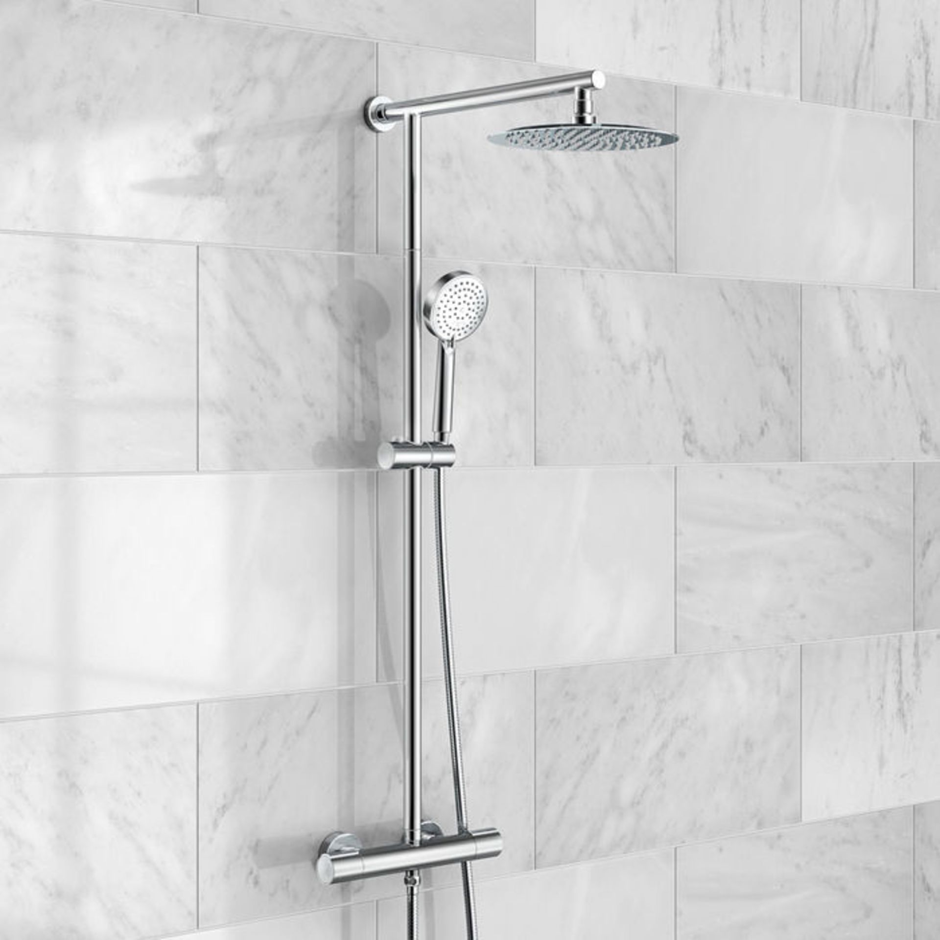 (AL28) Round Exposed Thermostatic Shower Kit & Large Head. ii Luxurious larger head for a more - Image 4 of 4