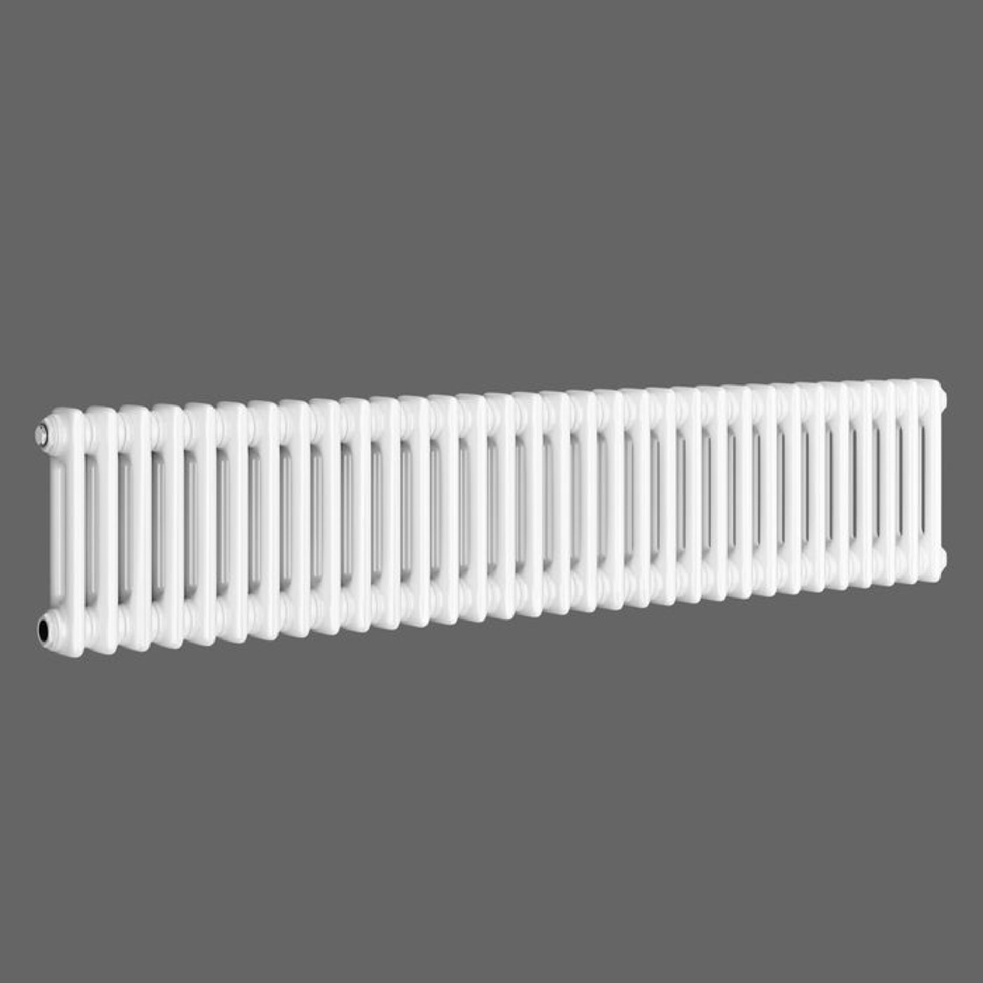 (AL14) 300x1458mm White Double Panel Horizontal Colosseum Traditional Radiator. RRP £519.99. Made - Image 3 of 3