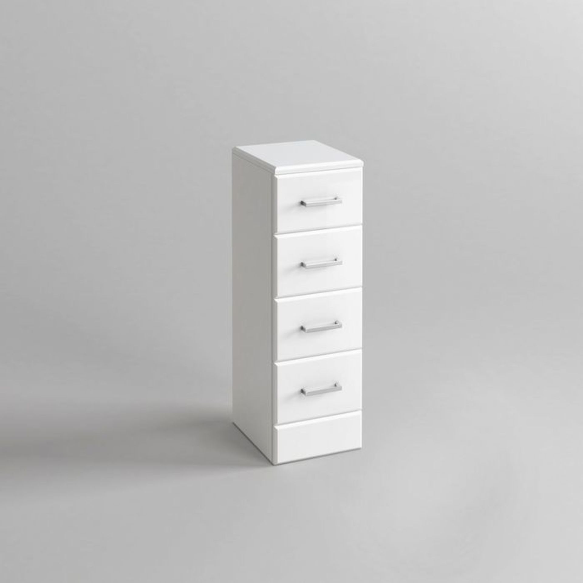 (AL43) 250x300mm Quartz Gloss White Multi Drawer Unit. RRP £143.99. Pristine gloss white finish - Image 5 of 6