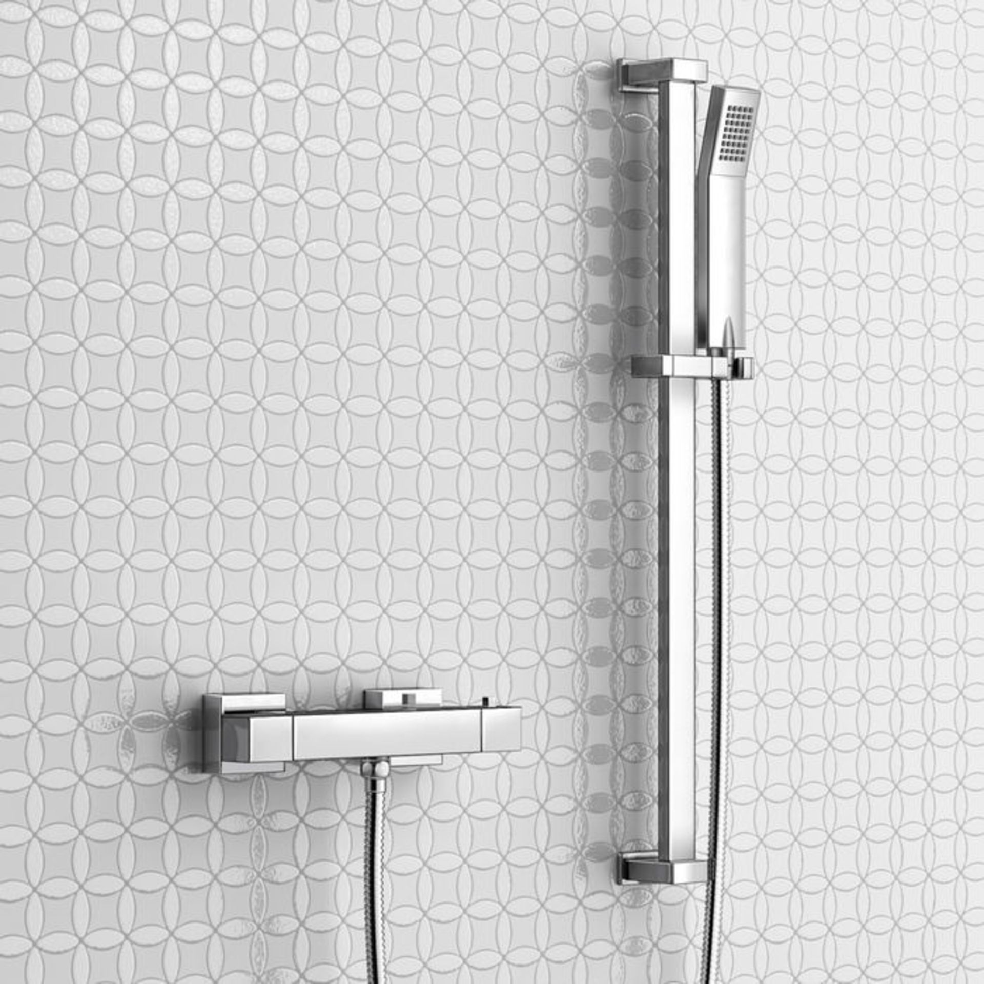 (TS133) Square Thermostatic Bar Mixer Kit. Square form is ideal for a stylish contemporary setting