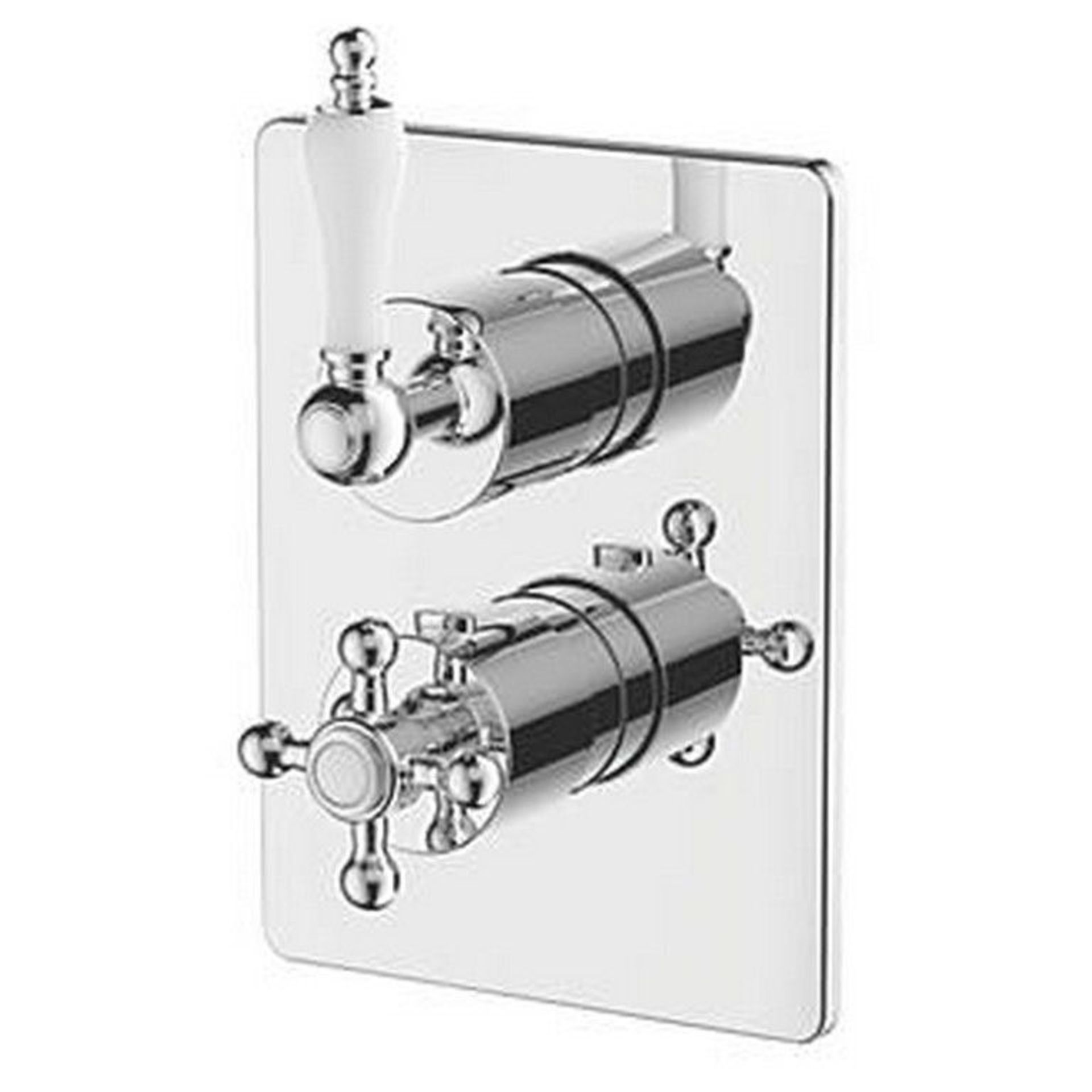 (TS147) Watersmith Heritage Fulham Built-in Twin Shower Valve Built-In Valve Suitable for High & Low