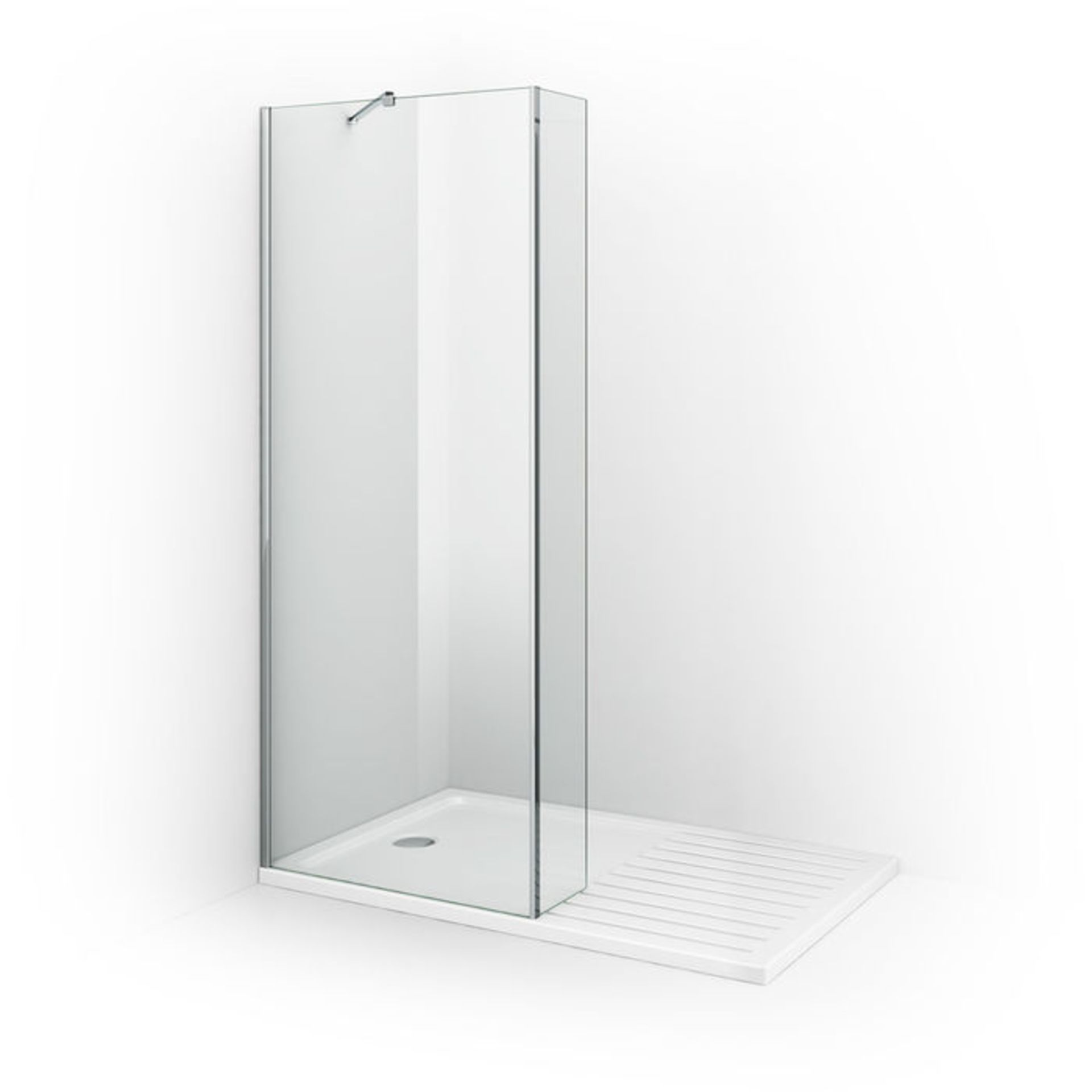 (TS100) 1400x800mm Rectangular Lightweight Rectangular Walk In Shower Tray. Strong & Slimline low - Image 2 of 3