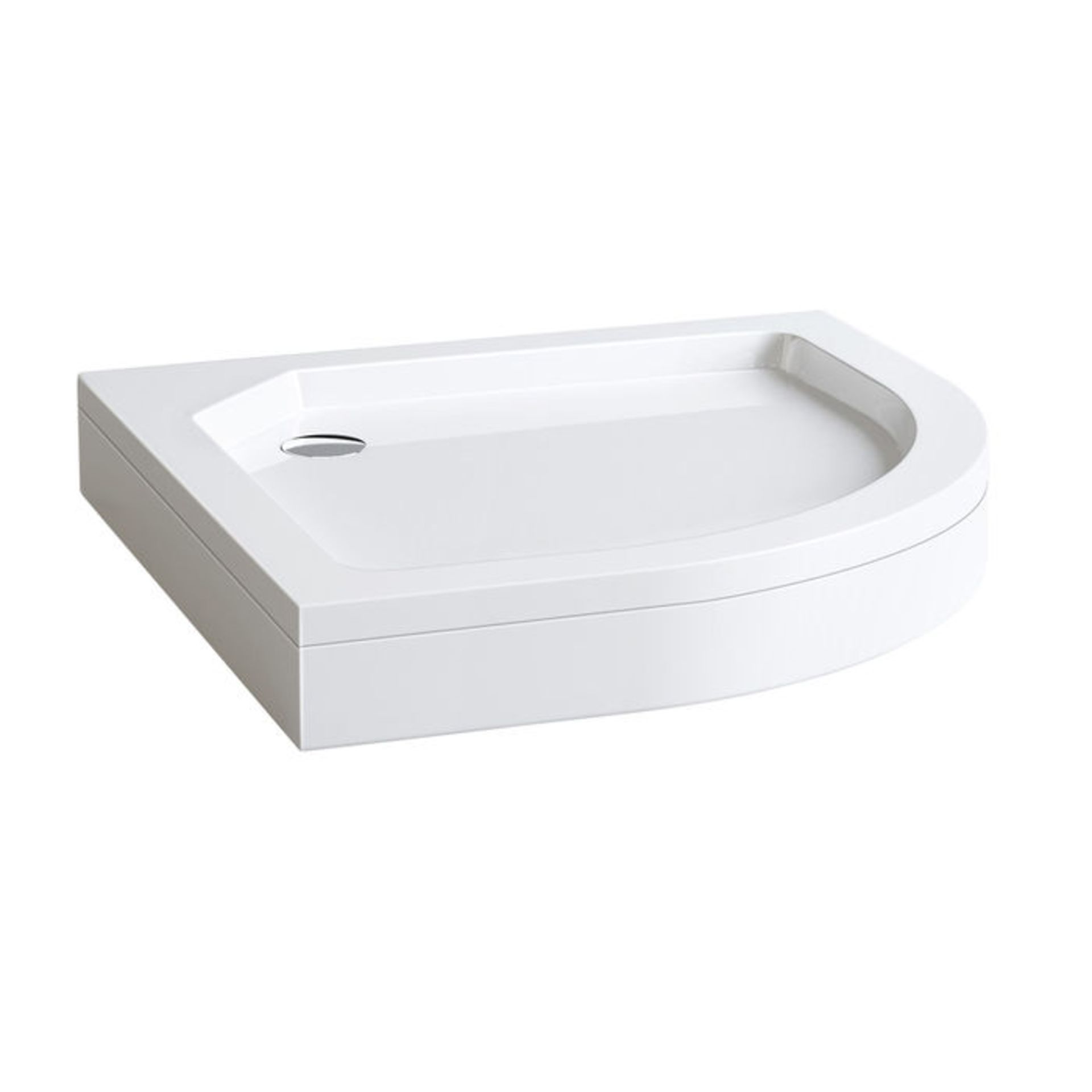 (TA95) 900x900mm Quadrant Easy Plumb Shower Tray. Easy to clean waste container Made from reinforced - Image 2 of 2
