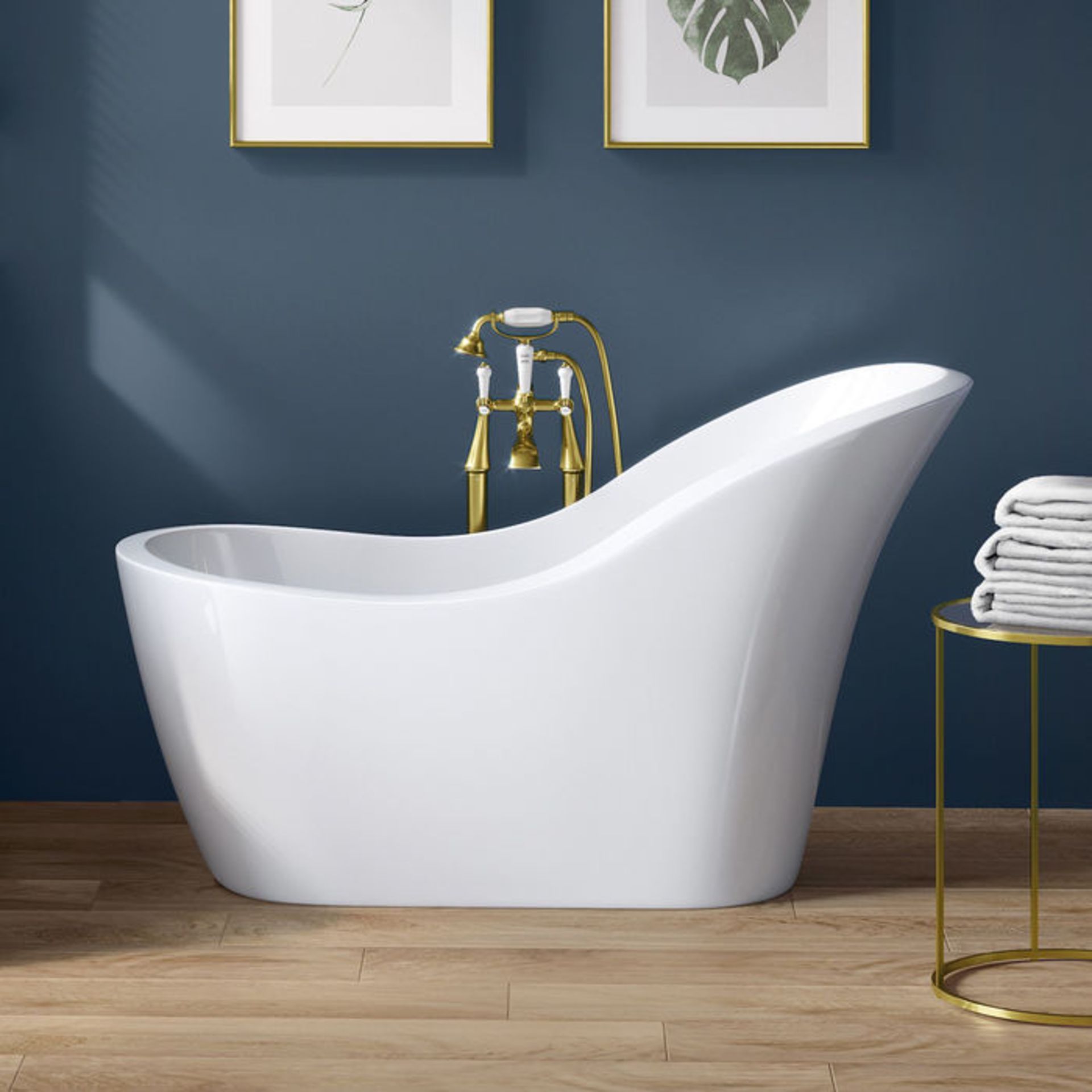 (TA4) 1520x720mm Evelyn Freestanding Bath. Manufactured from High Quality Acrylic, complimented by a