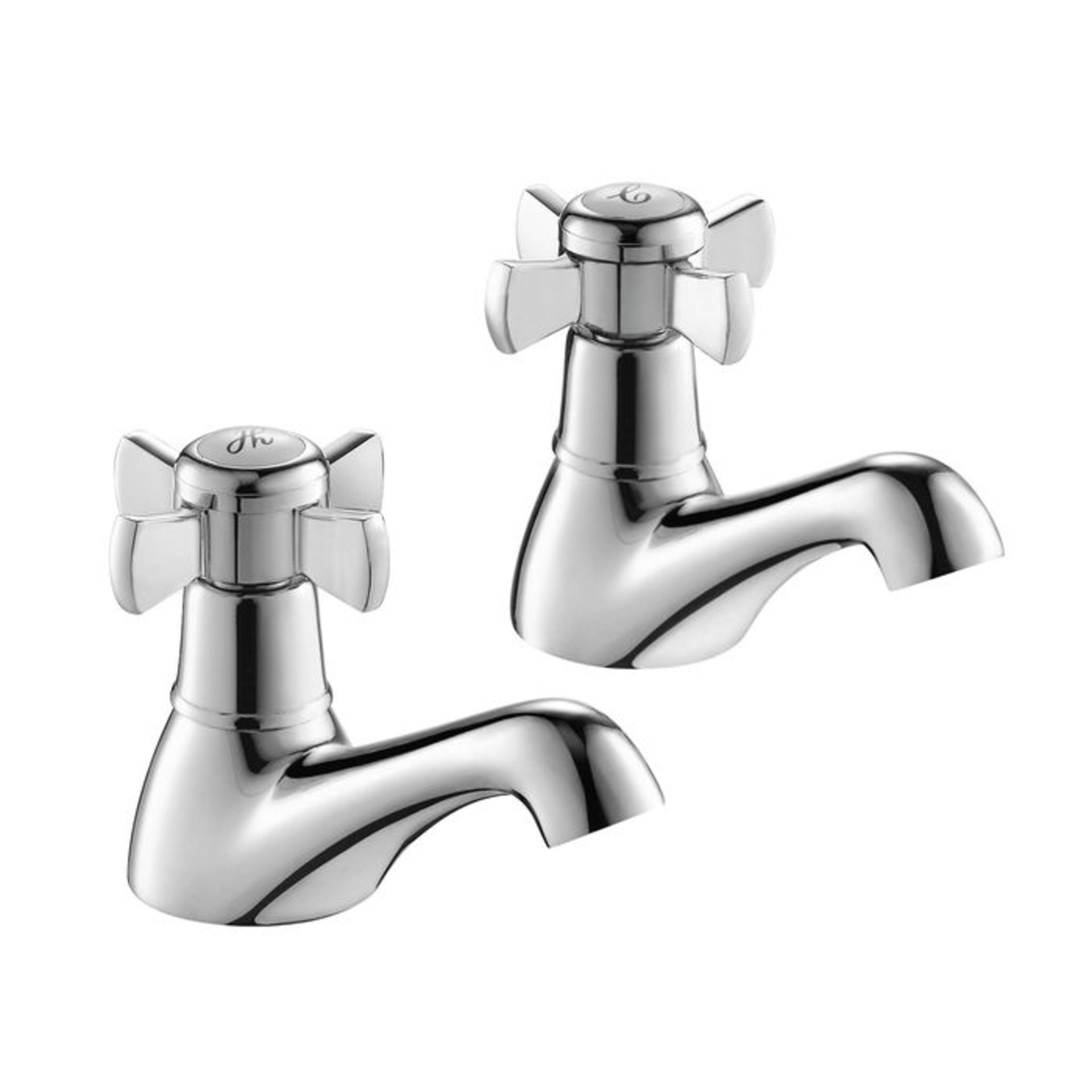 (TA114) Loxley Traditional Hot and Cold Basin Taps Engineered from premium solid brass which is - Image 2 of 3