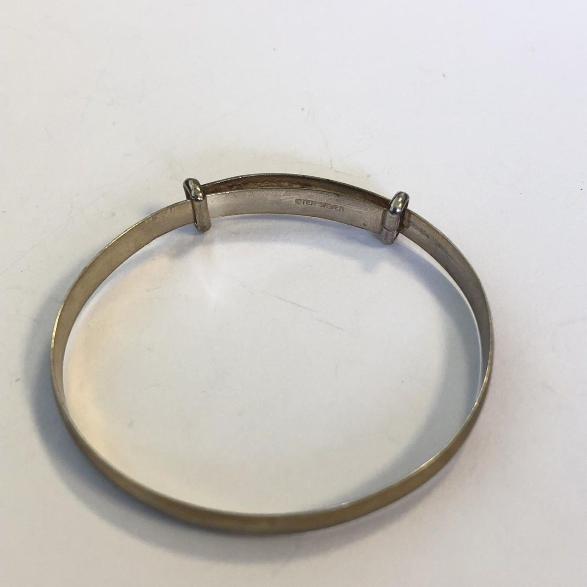 A Vintage Sterling Silver Child Or Baby Expanding Bracelet