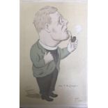 1930s Lithograph by Max Beerbohm - Caricature portrait of Rev PB (Tubby) Clayton