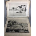 A Pair of large vintage engravings - Pictures of Malta 1930