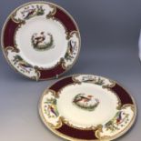 Myotts "Chelsea Bird" Set of 2 Side Plates - Red Exotic Bird Design