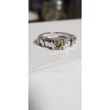 Ring in white gold set with diamond 0.50 ct