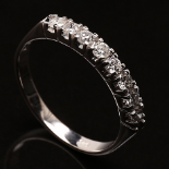 Alliance ring in white gold and 0.32 ct diamonds