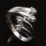 White gold ring with 4 diamonds
