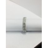 18ct white gold diamond dress ring,0.59ct diamond brilliant cut and baguette damonds h colour vs