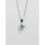 Platinum 1ct diamond solitaire pendant ,1ct natural diamond h colour si2 clarity,1.9gms platinum