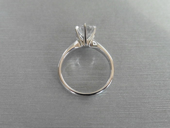 1.16ct Diamond solitaire ring with a brilliant cut diamond, H colour and si3 clarity. Set in - Image 2 of 3