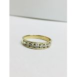 18ct yellow gold 0.70ct eternity ring,0.70ct si grade i colour diamonbd(7x0.10ct) ,18ct yellow