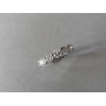 Platinum diamond 5 stone 1.25ct,5x 0.25ct brilliant cut diamonds I colour si3 clarity,5.10gms