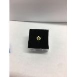 0.57ct fancy colour diamond yellow brilliant cut si2 clarity,natural untreated