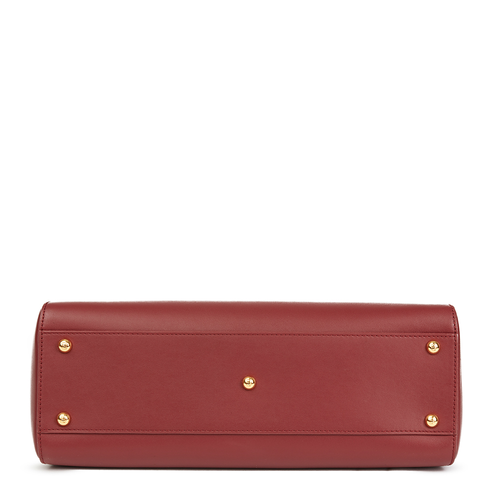 FENDI Cherry Red Calfskin Leather Regular Peekaboo - Bild 5 aus 9