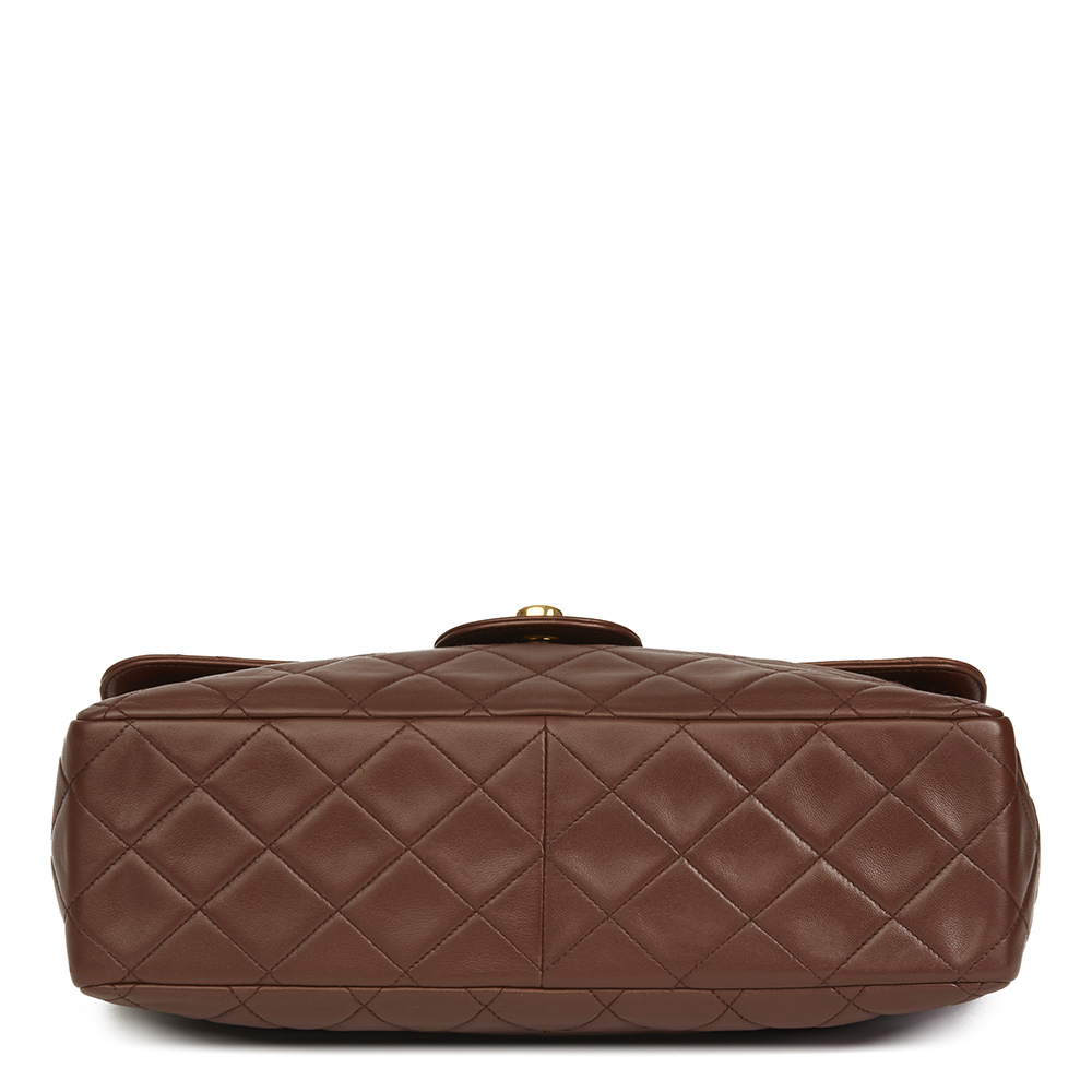 CHANEL Brown Quilted Lambskin Vintage Jumbo XL Soft Flap Bag - Bild 5 aus 11