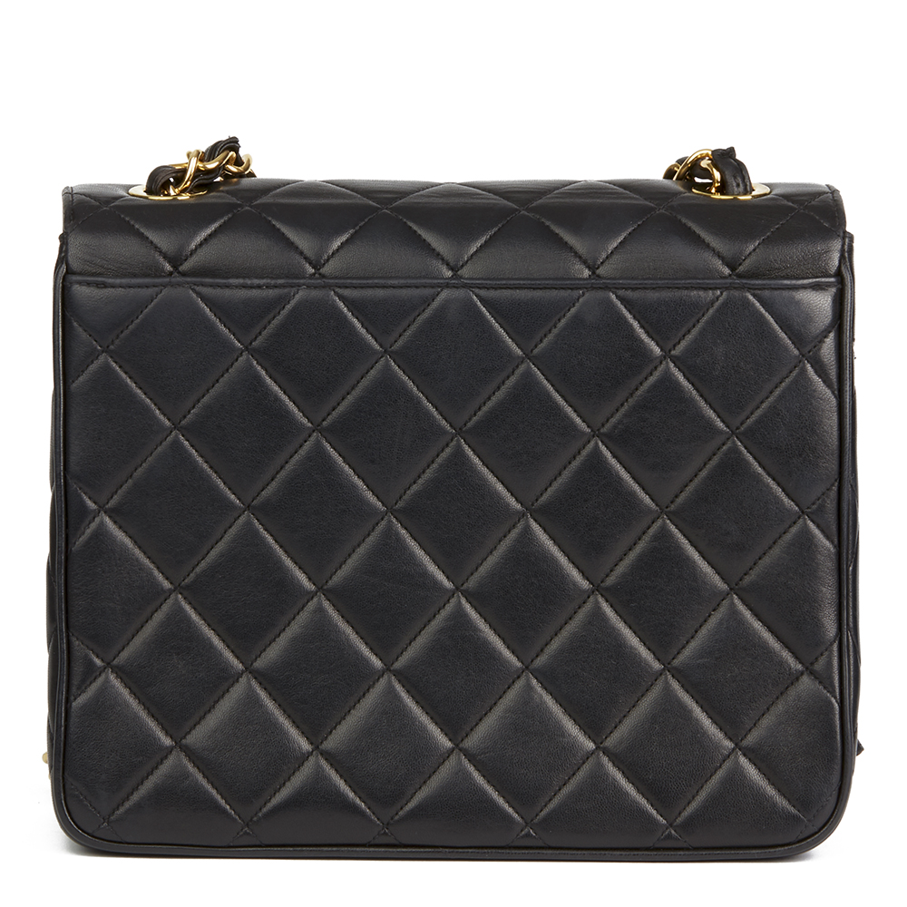 CHANEL Black Quilted Lambskin Vintage XL Classic Single Flap Bag - Bild 4 aus 10