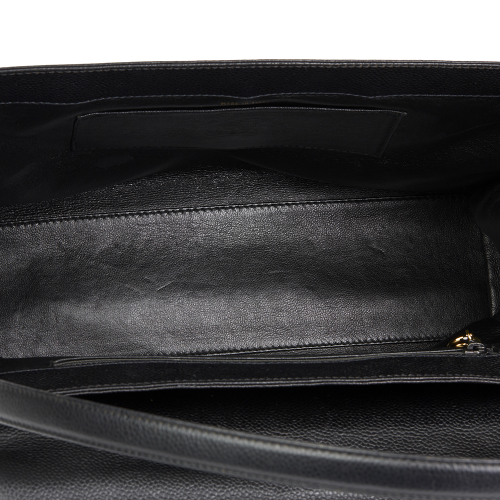 CHANEL Black Caviar Leather Classic Shoulder Bag - Bild 10 aus 10