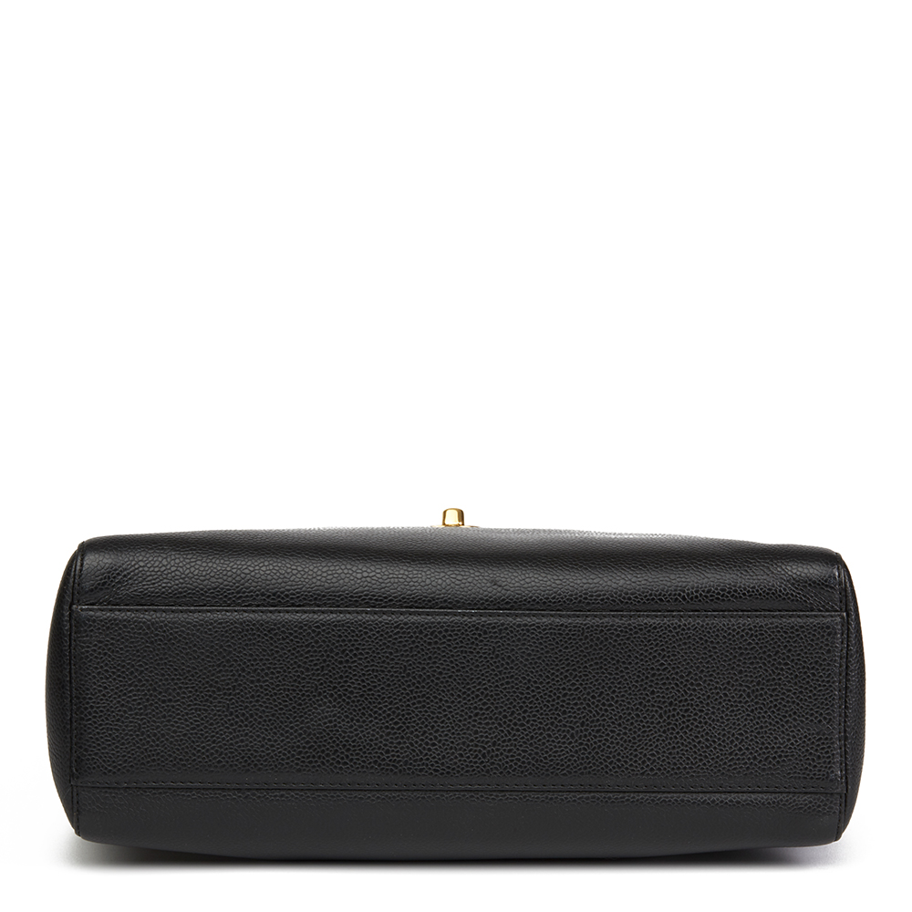 CHANEL Black Caviar Leather Classic Shoulder Bag - Bild 5 aus 10