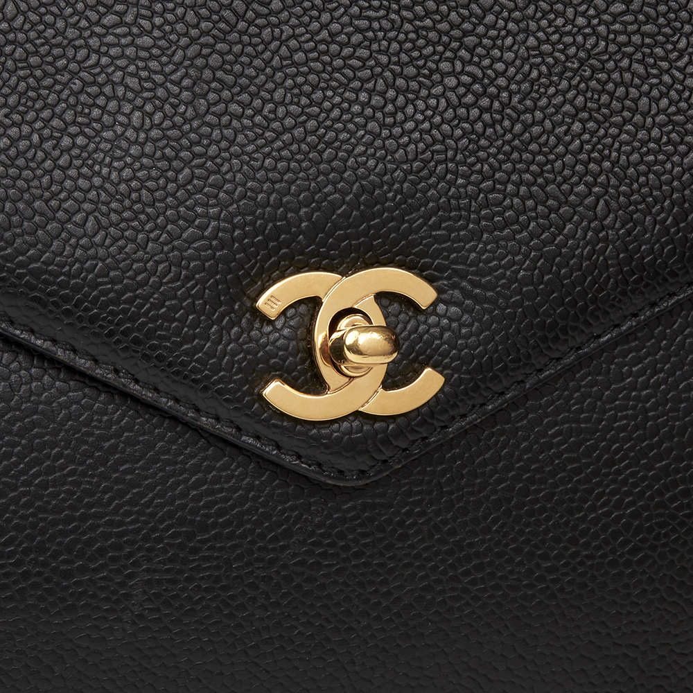 CHANEL Black Caviar Leather Classic Shoulder Bag - Bild 6 aus 10