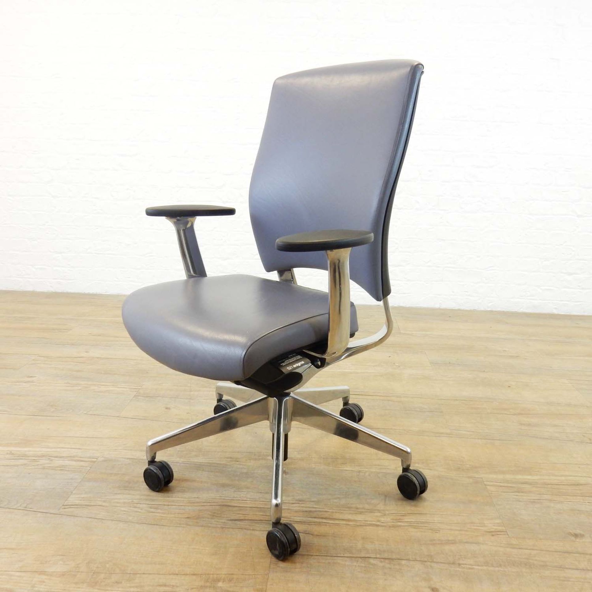 Senator Blue Leather Task Chair (E740A)