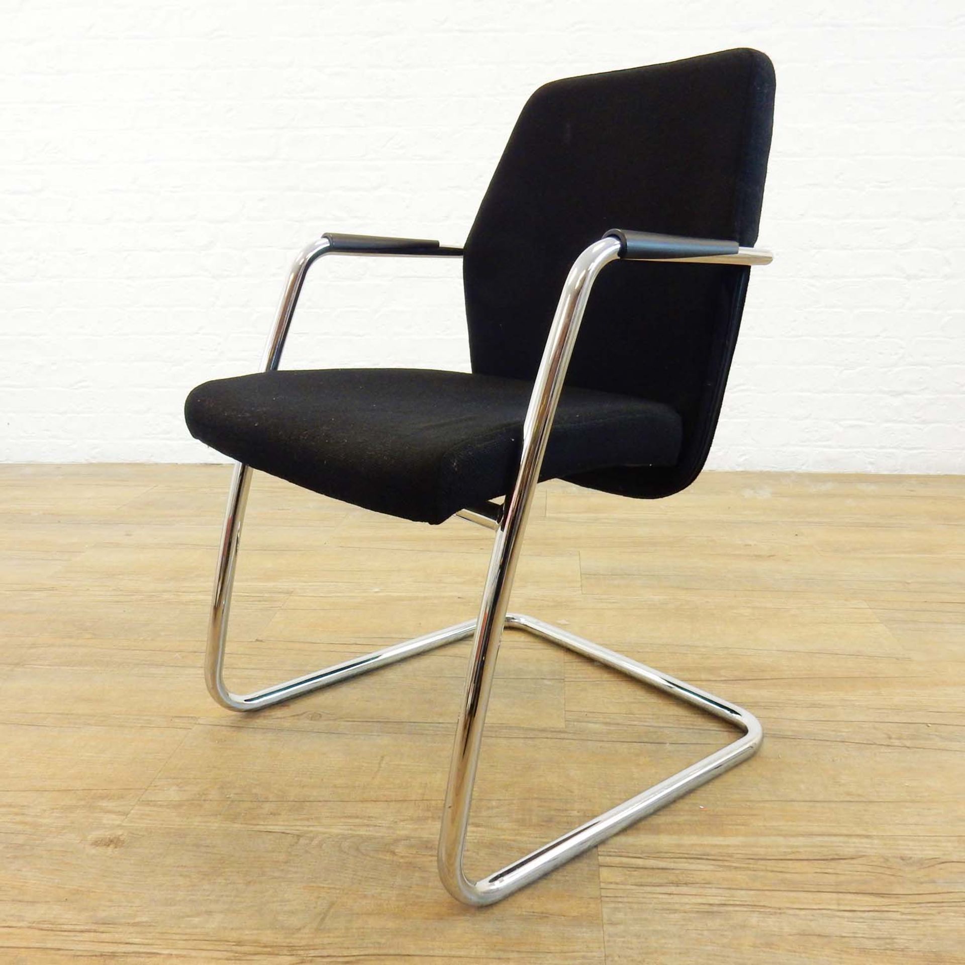 Black Fabric Meeting Chair