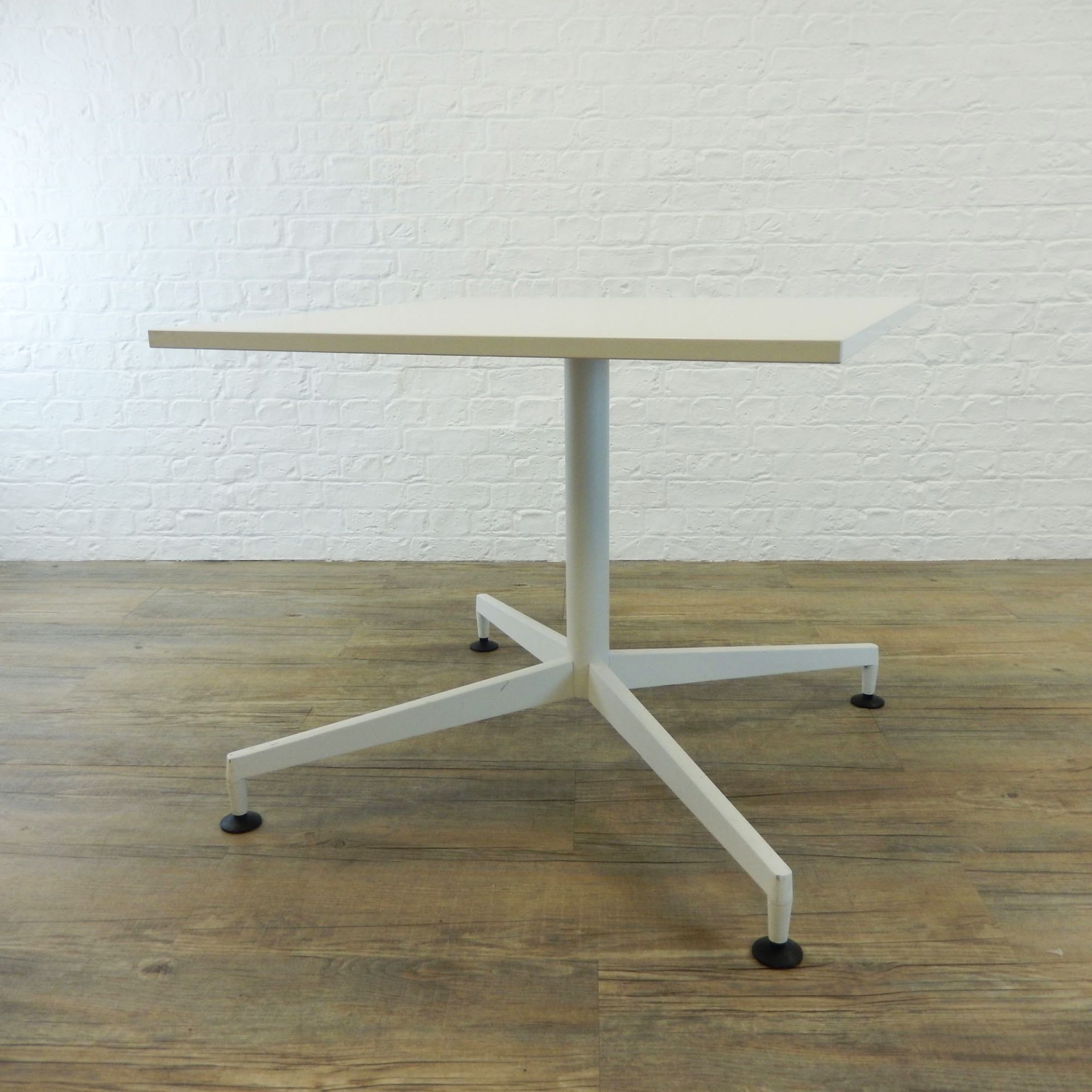 Steelcase White Canteen Square Table 740mm High