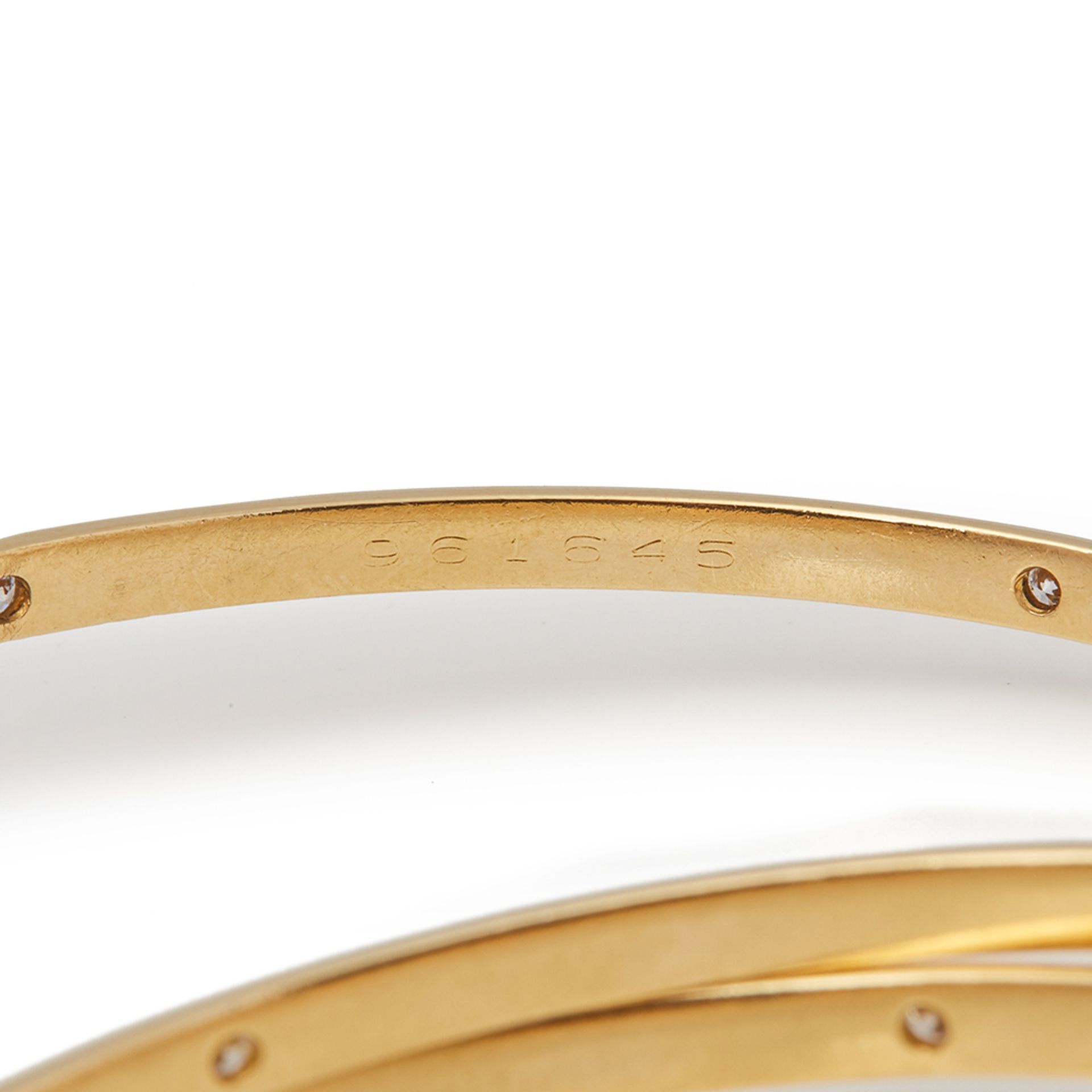 Cartier 18k Yellow Gold Vintage Diamond Constellation Trinity Bangle - Image 5 of 9