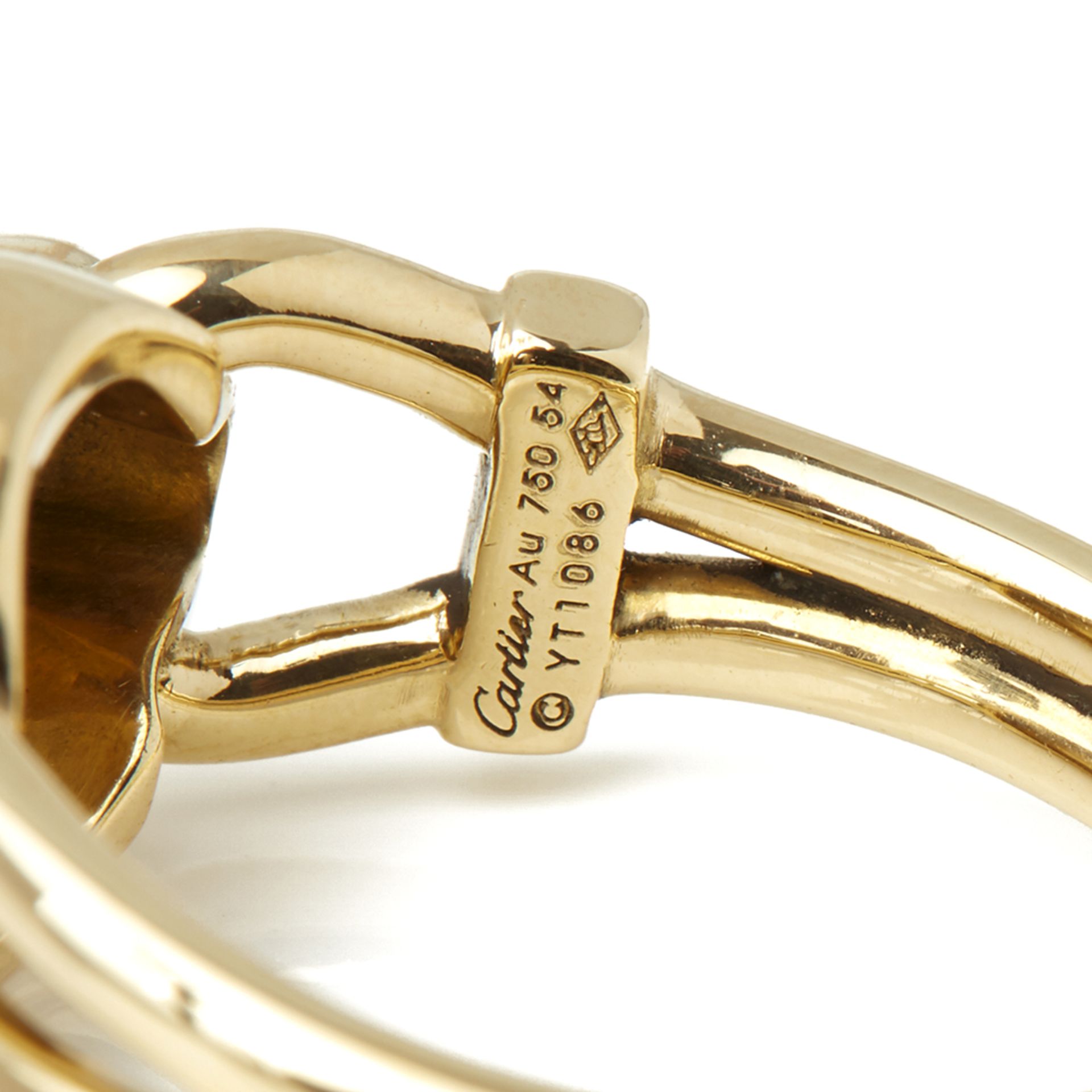 Cartier 18k Yellow Gold Diamond & Tsavorite Garnet Panthère Ring - Image 4 of 8
