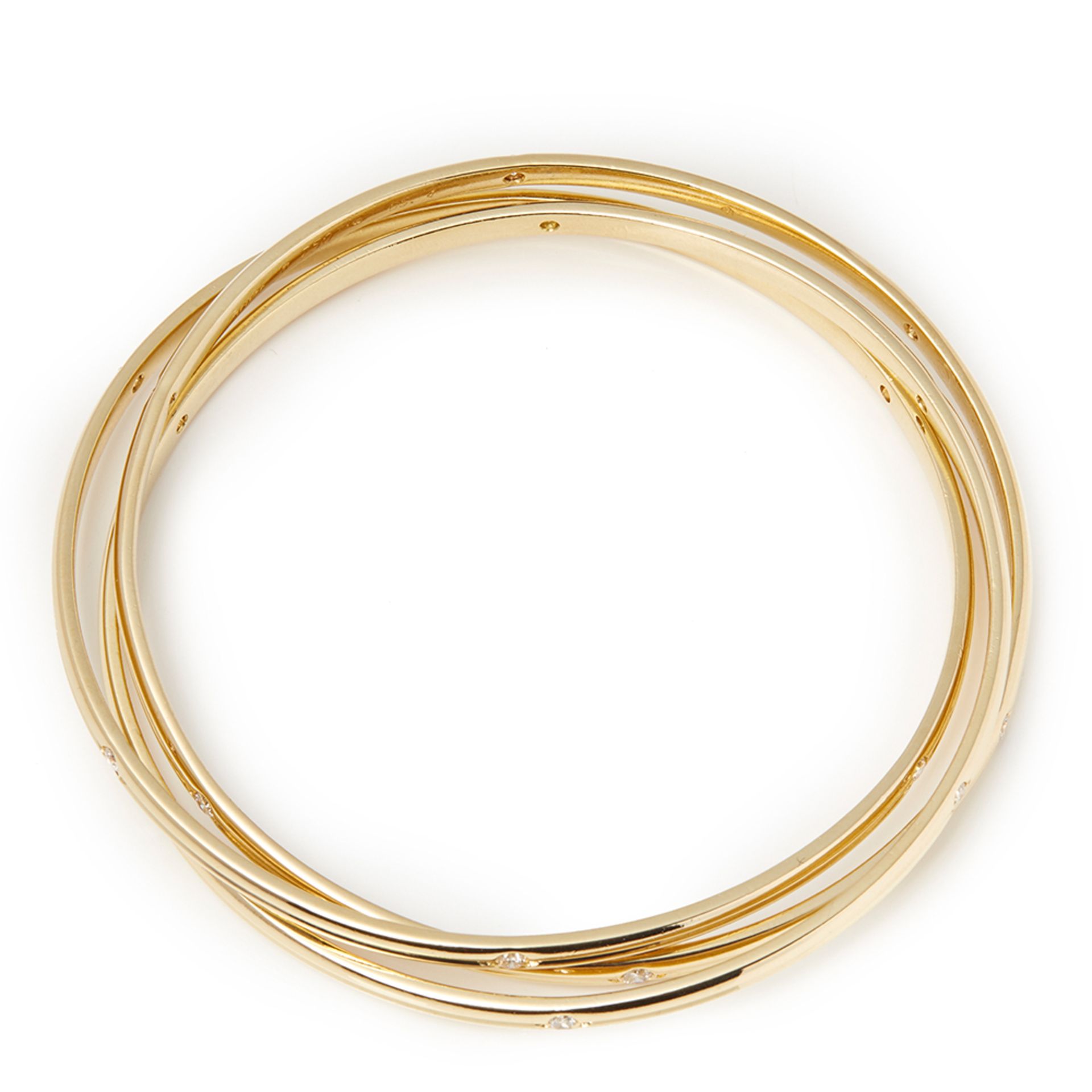 Cartier 18k Yellow Gold Vintage Diamond Constellation Trinity Bangle - Image 7 of 9