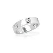 Cartier 18k White Gold 3 Diamond Love Ring