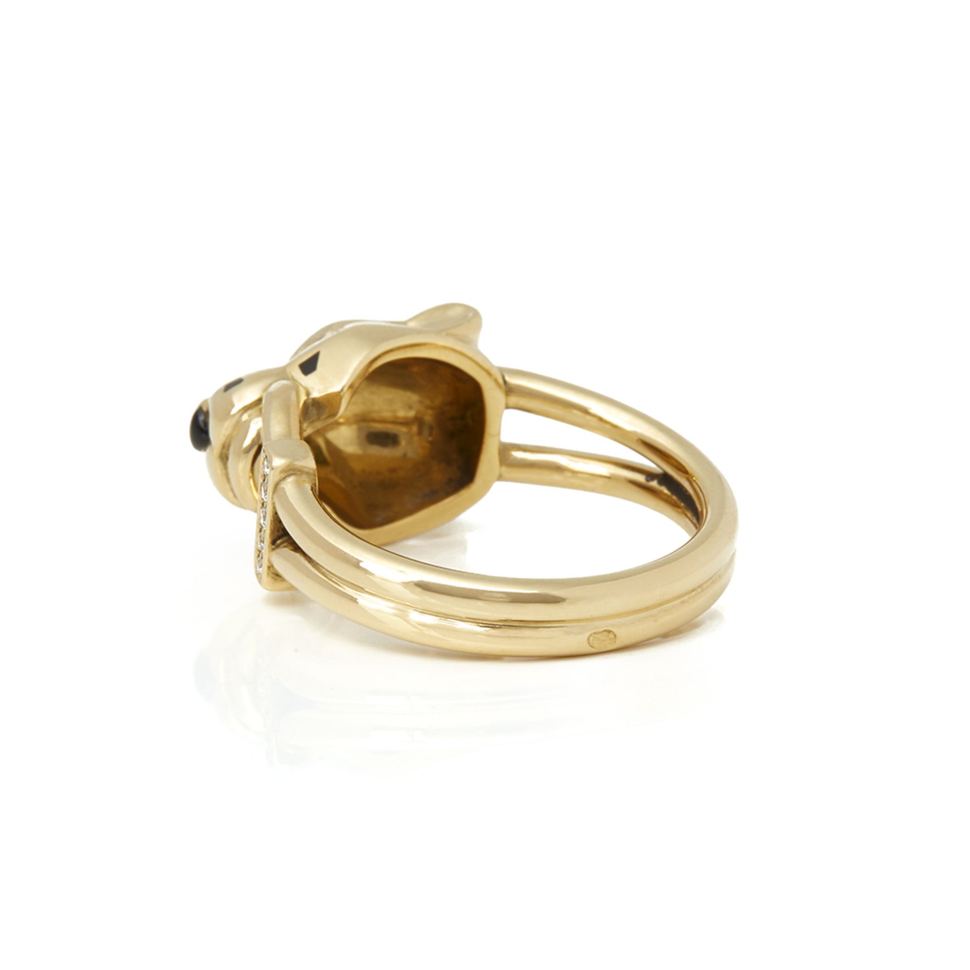 Cartier 18k Yellow Gold Diamond & Tsavorite Garnet Panthère Ring - Image 6 of 8