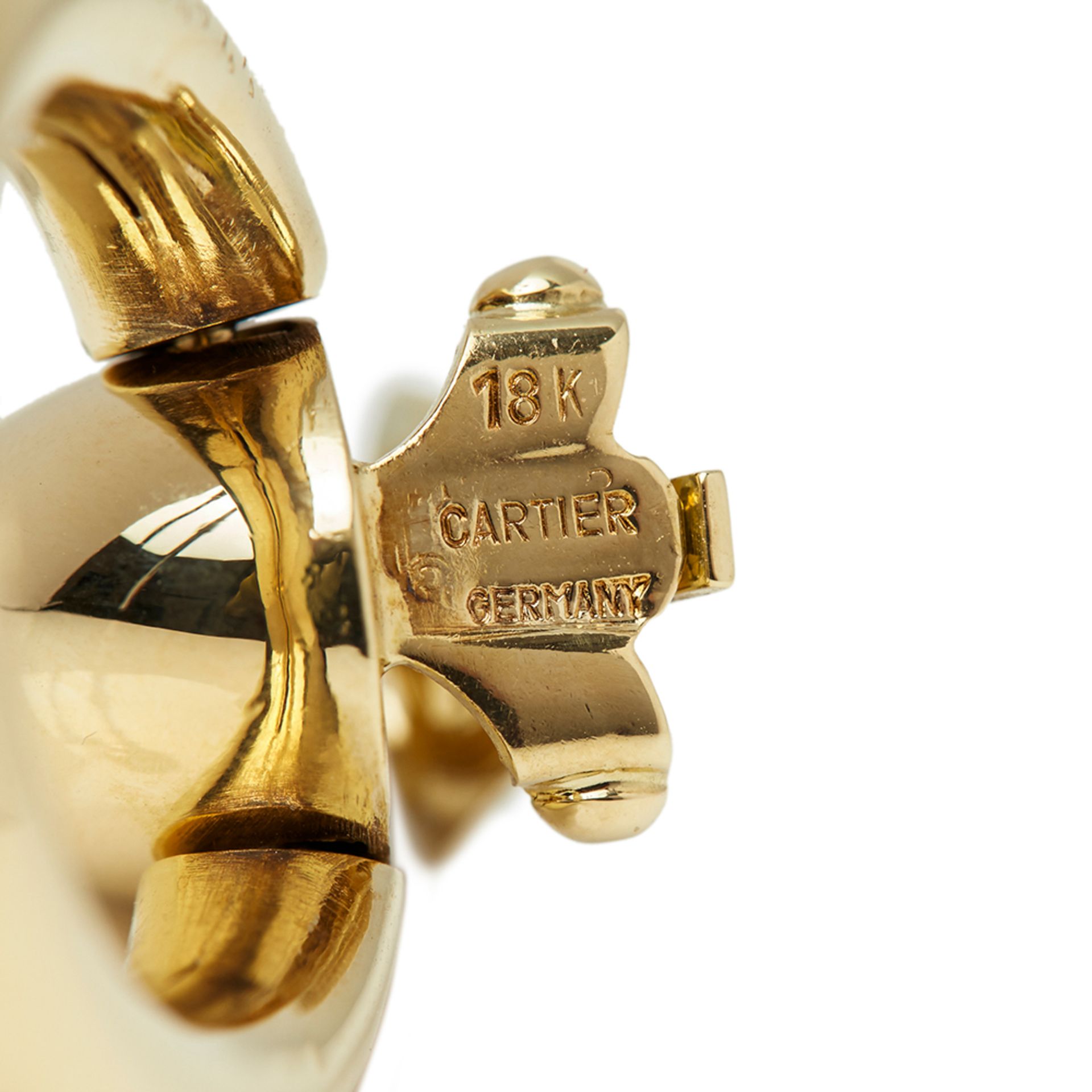 Cartier 18k Yellow Gold Door Knocker Clip-On Earrings - Image 3 of 7