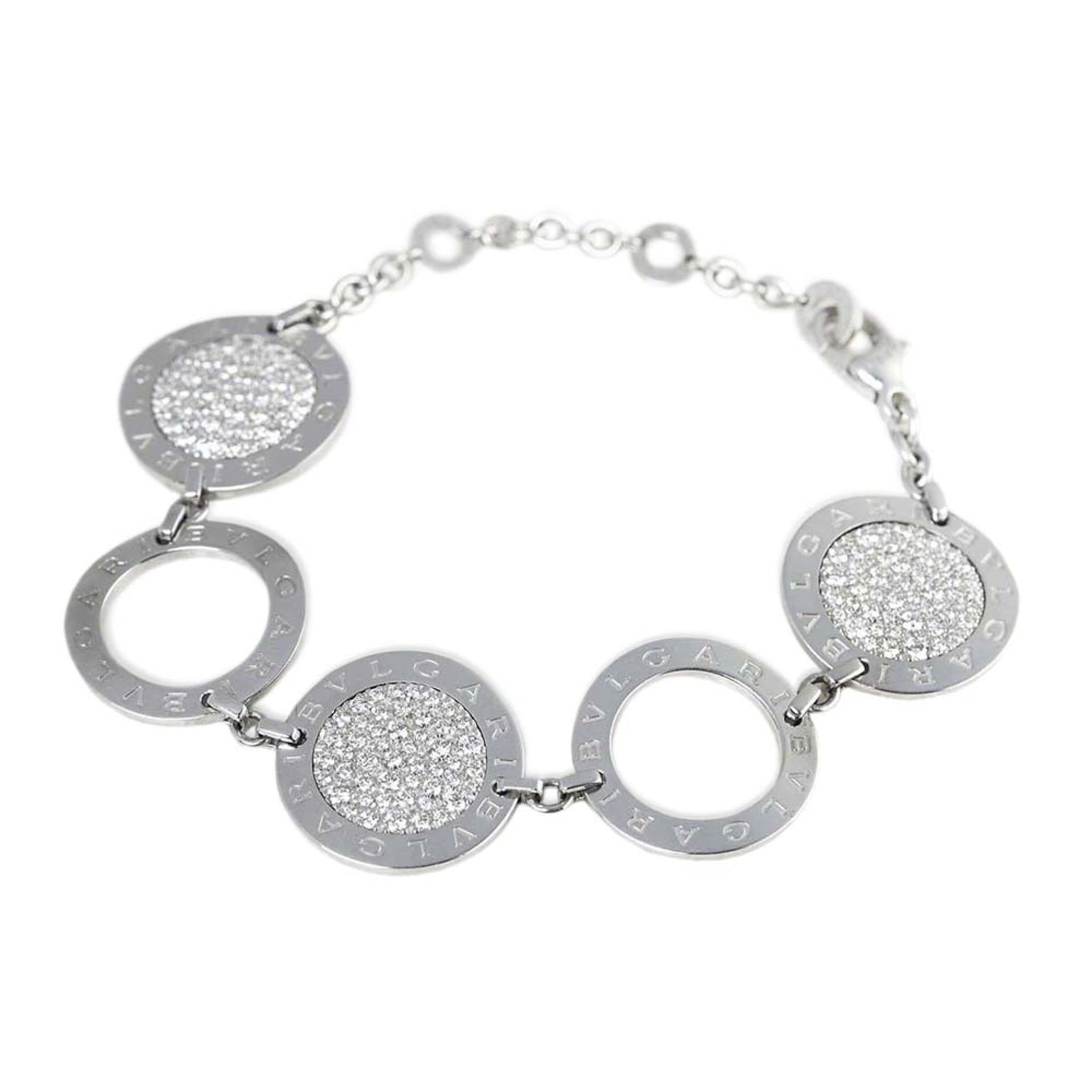 Bulgari 18k White Gold Diamond Circle Bracelet