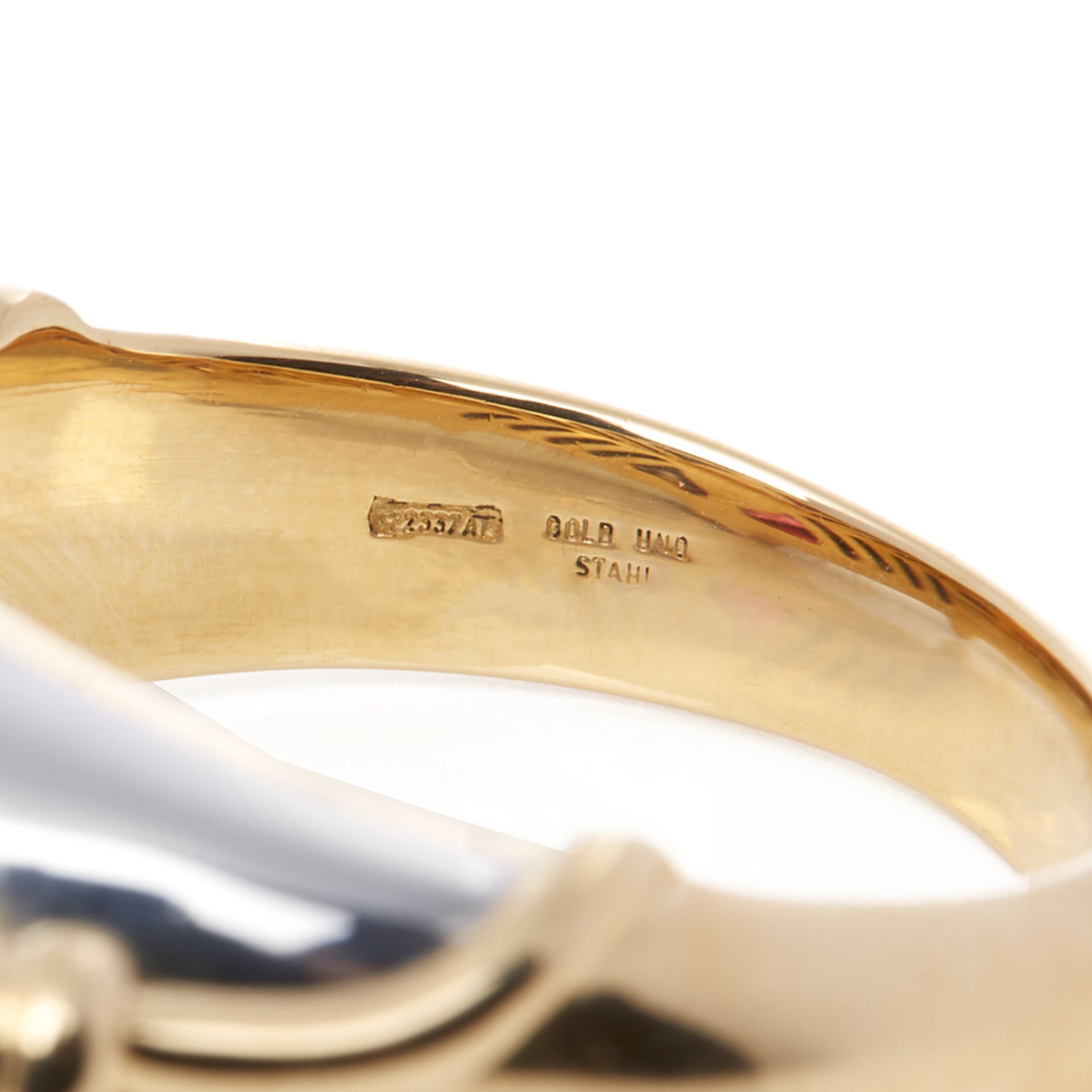 Bulgari 18k Yellow & White Gold Cabochon Tourmaline Ring - Image 3 of 8