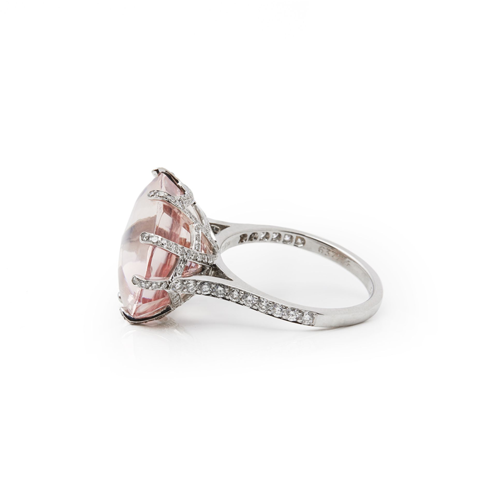 Chaumet 18k White Gold Morganite Attrape-Moi-Toile de Givre Cocktail Ring - Image 8 of 10