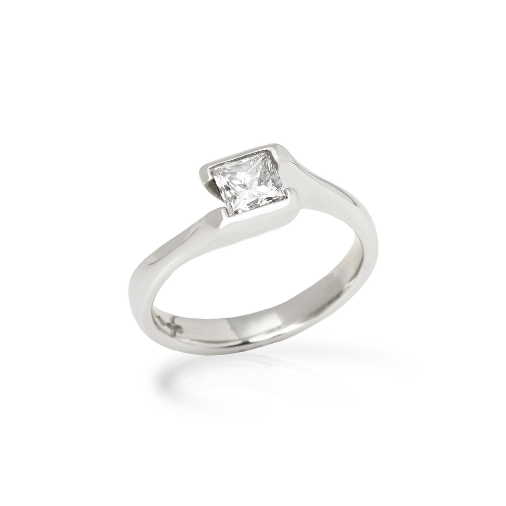 Platinum Princess Cut Diamond Engagement Ring